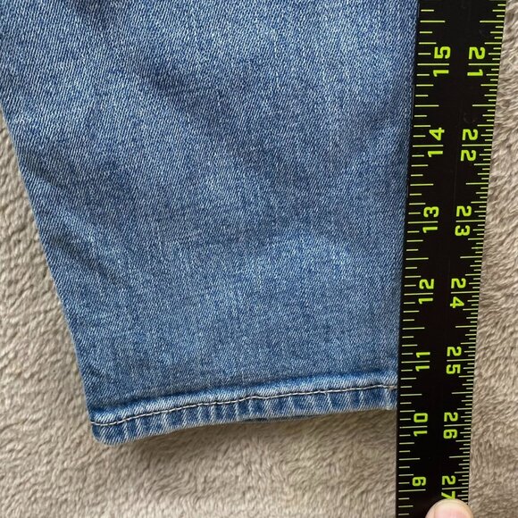 Hollister Womens Boyfriend Overalls Medium Straight Leg Distressed Blue Denim - Picture 3 of 16